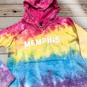 3/$25 Lansky Bros in Memphis tie dye super soft youth medium‎ hoodie